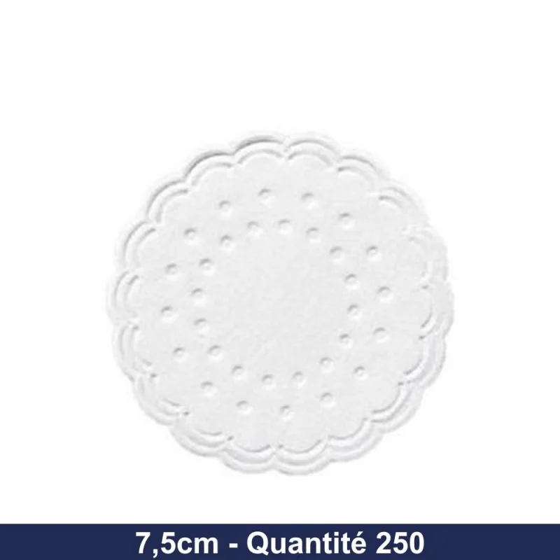 DUNI - Dessous de verre en papier - Blanc - 7,5cm - x250
