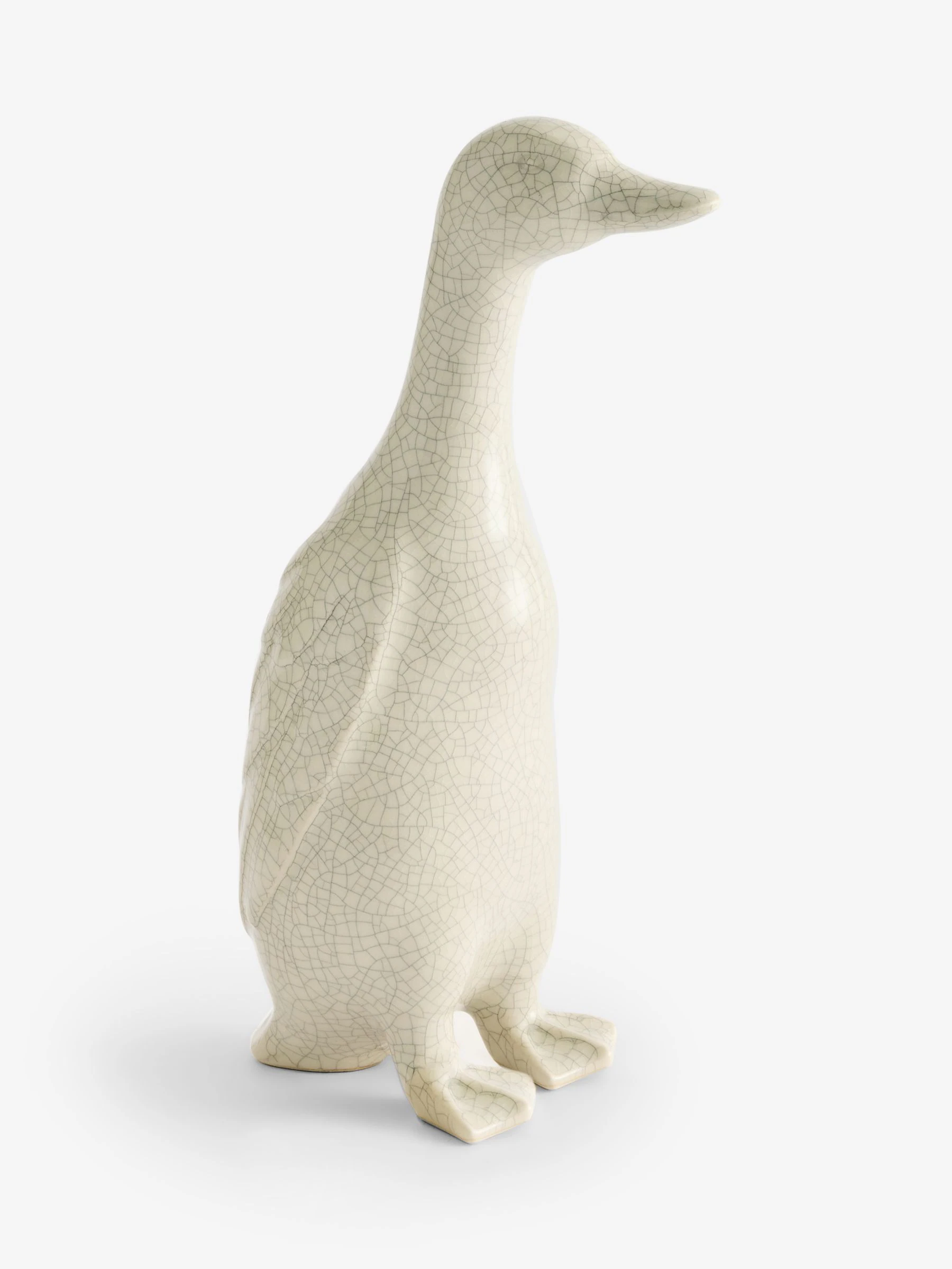 Crackle Glaze Ceramic Runner Duck Ornament