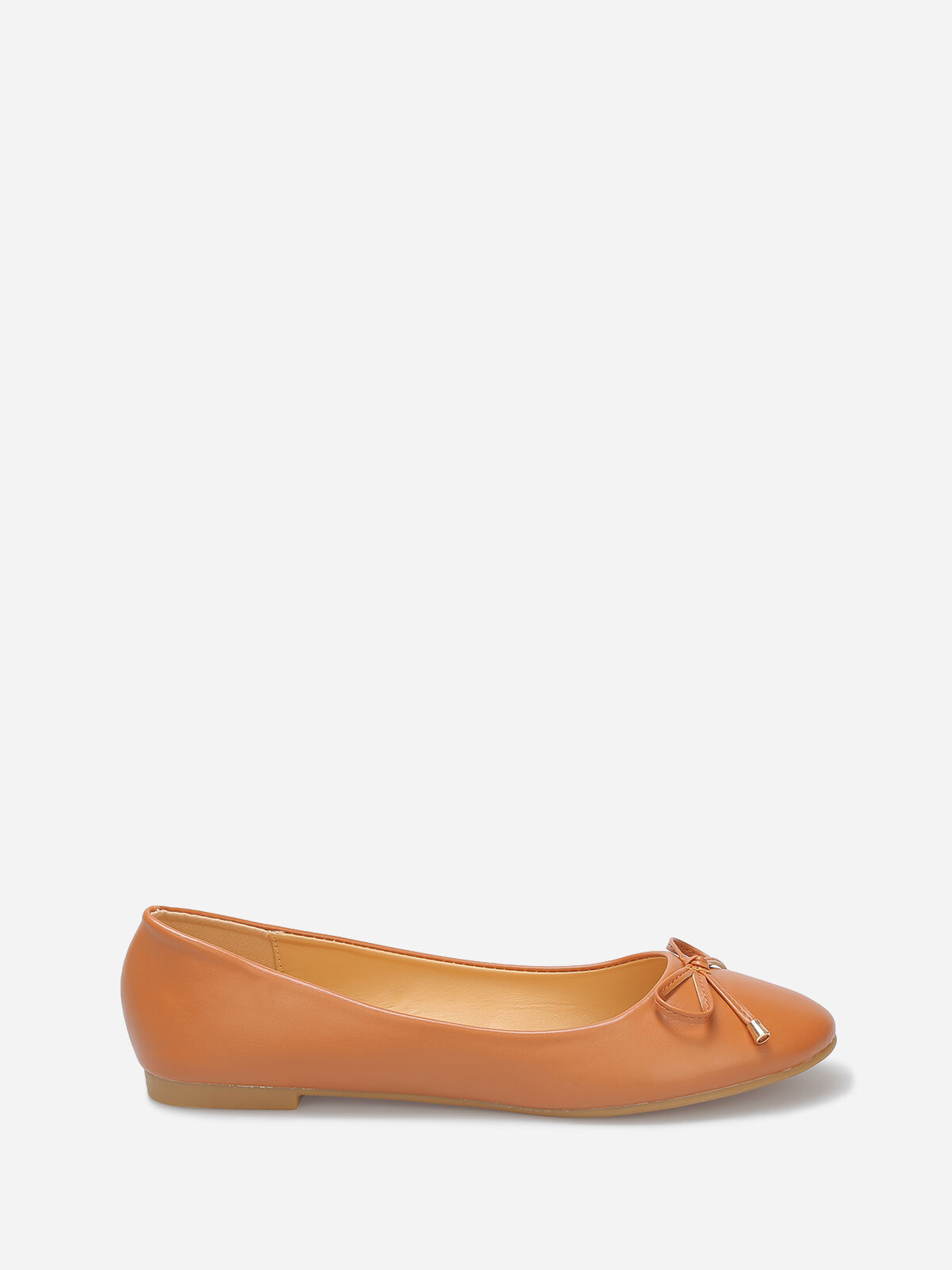 Ballerines avec nœud grandes tailles- Camel