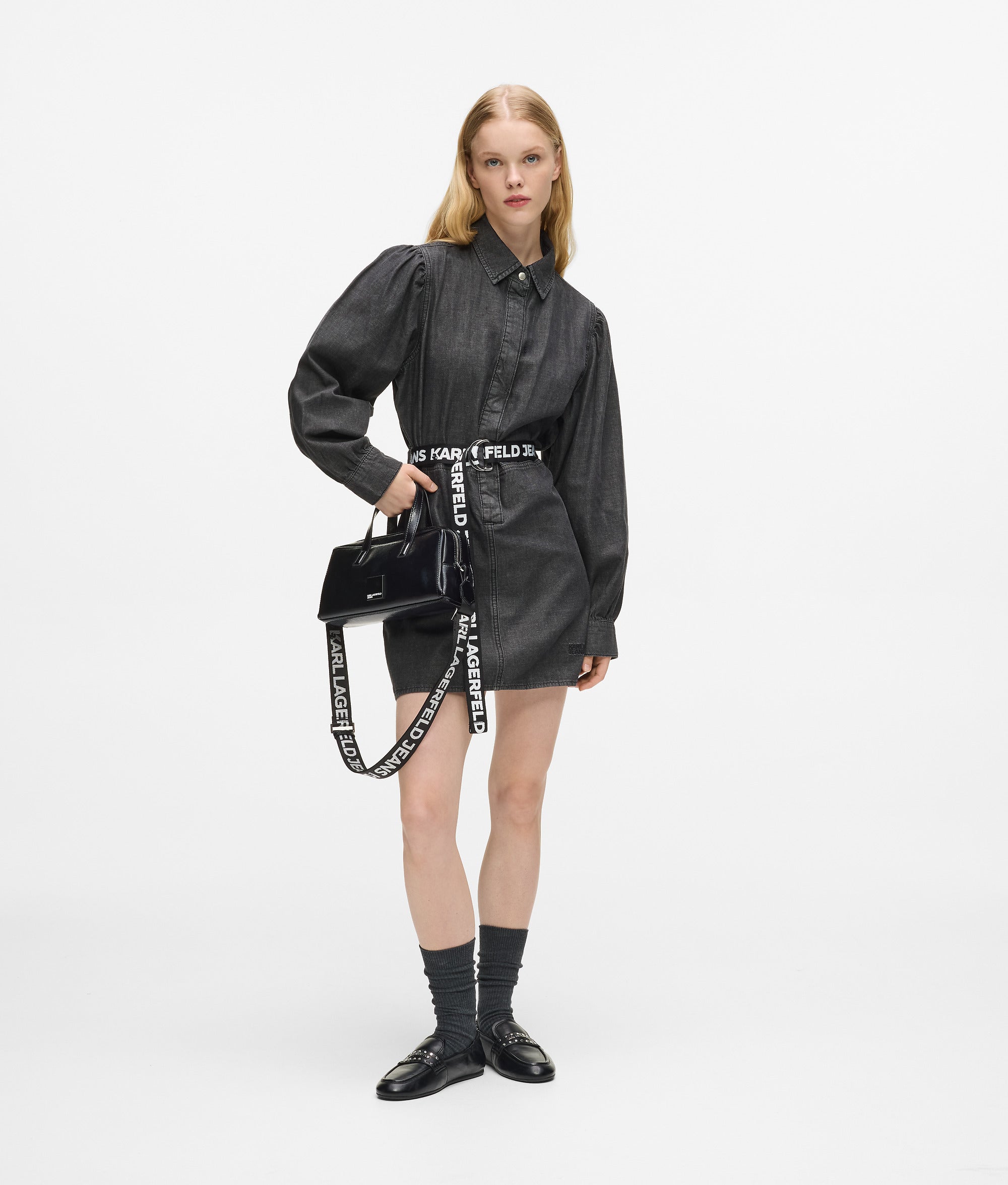 Denimjurk met ceintuur