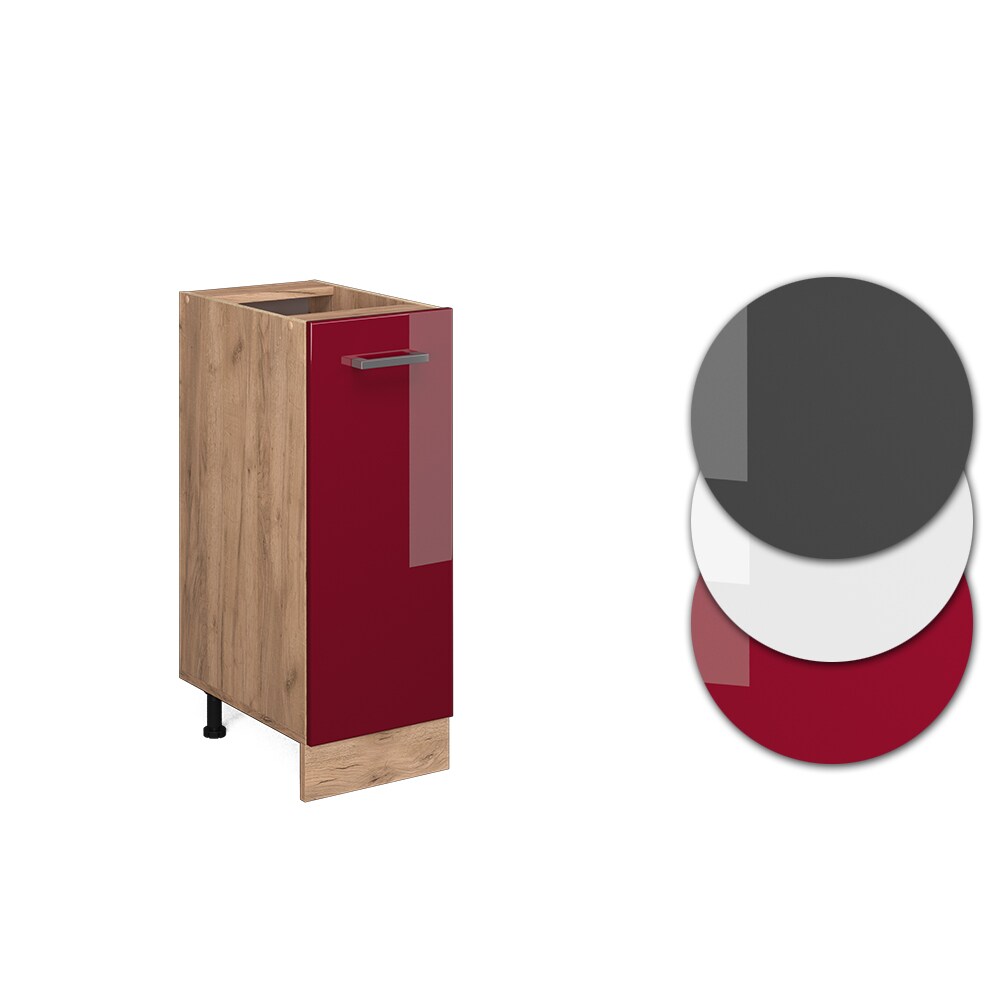 Vicco Apothekerunterschrank Küchenschrank Küchenzeile R-Line 30 cm Eiche Bordeaux