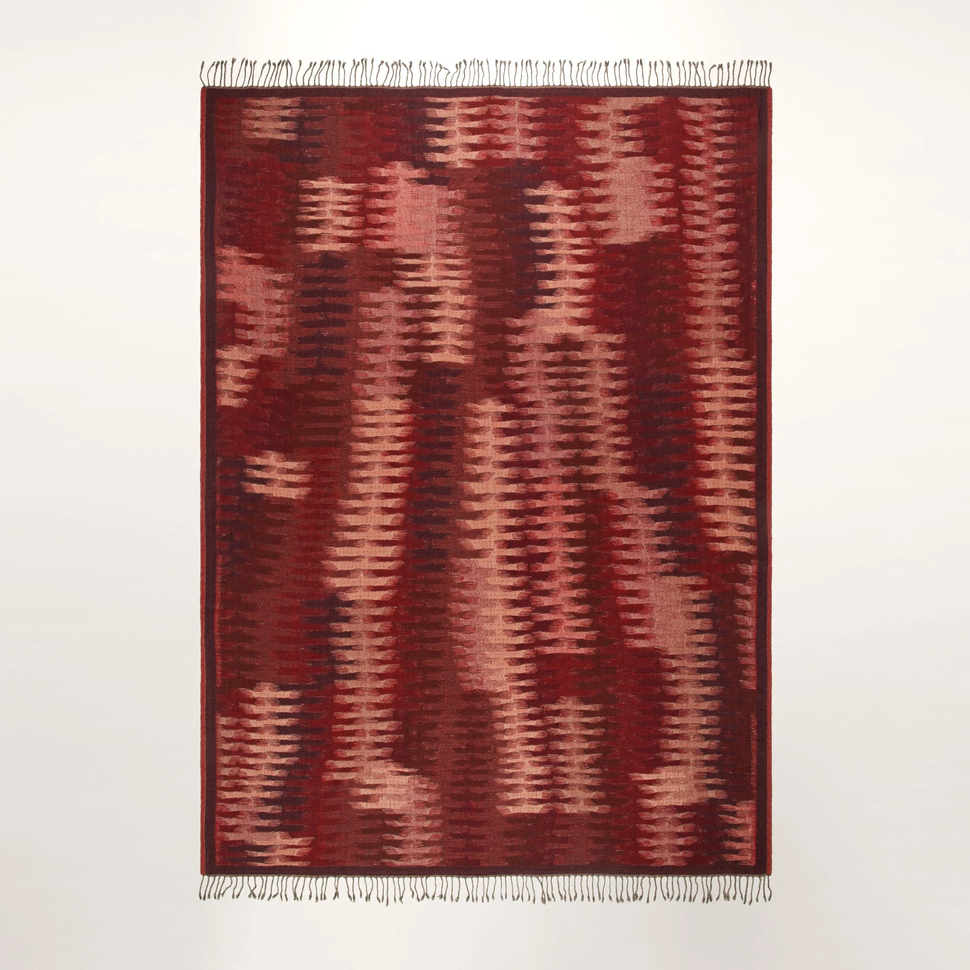 KHAN - Plaid pure laine | Rouge