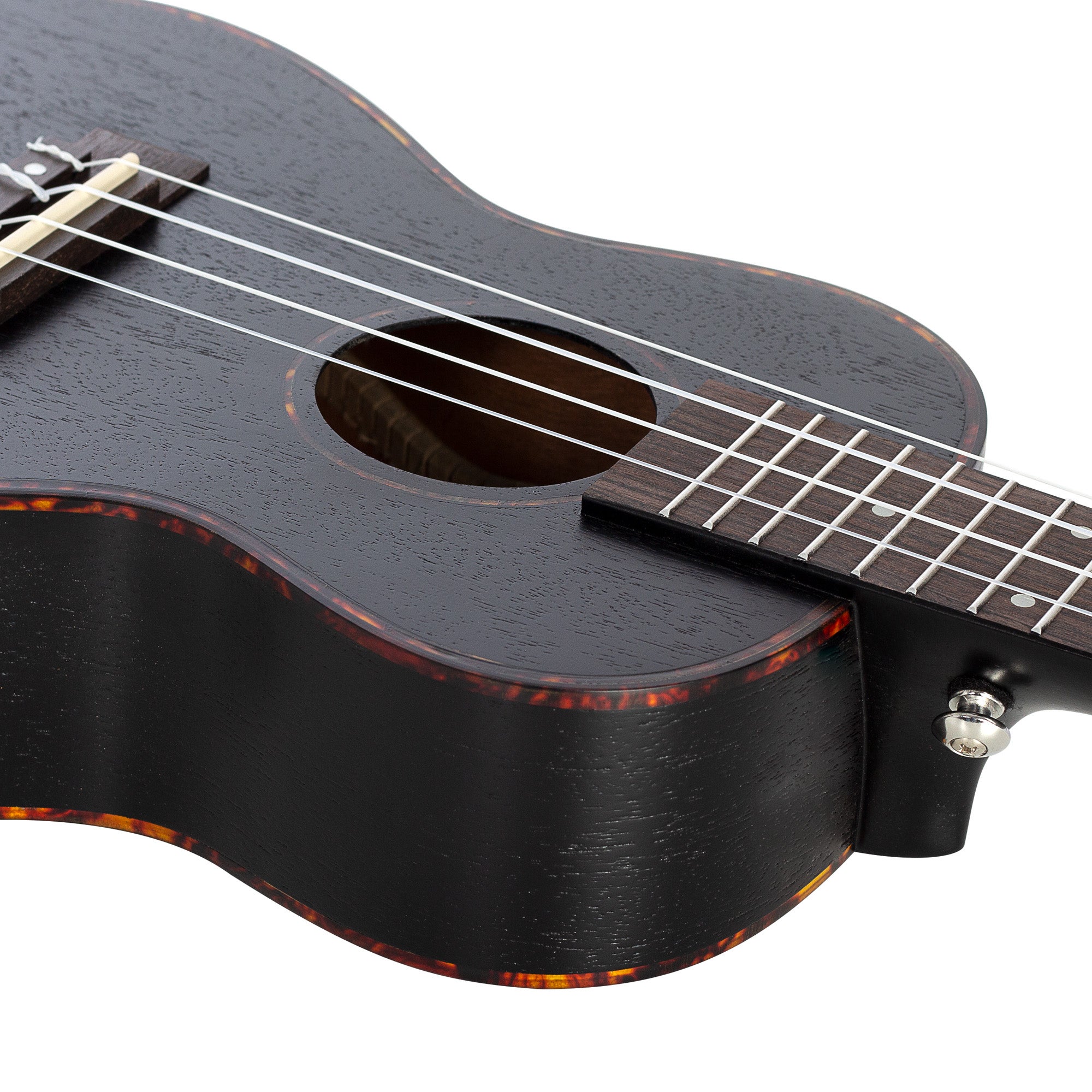 Cascha HH 2300L concert ukelele linkshandig zwart mahonie + tas