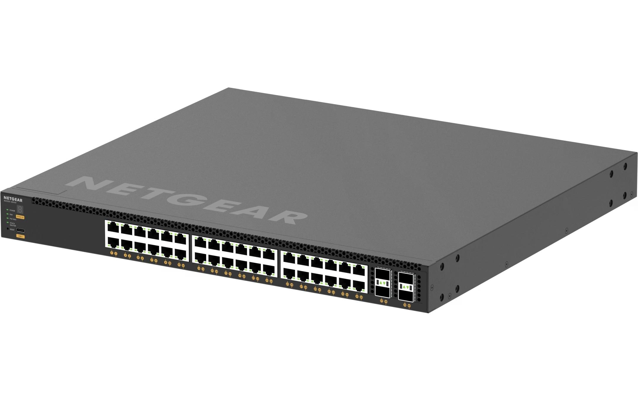 PoE++ Switch AV Line M4350-36X4V 40 Port<br>36x10G/Multi-Gig PoE++ (280W Basis, bis zu 1.760W) und 4xSFP28 25G Managed Switch