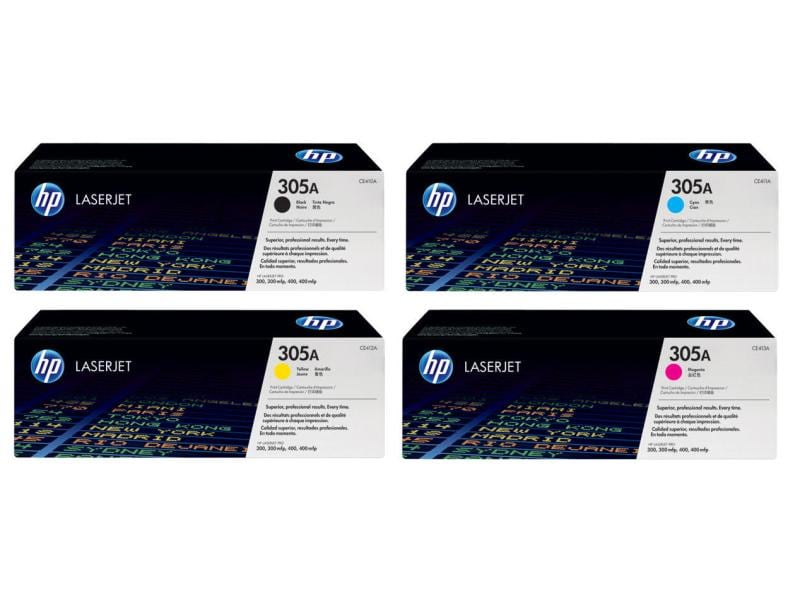 HP Rainbow Kit Nr. 305A (CE410A-CE413A) BL/C/M/Y Tonerkartusche