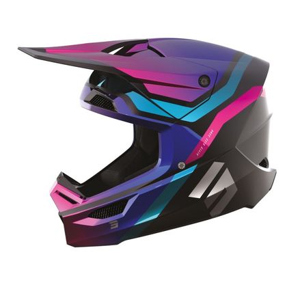 Casque cross Shot RACE - SKY - CHROME 2024 - Violet