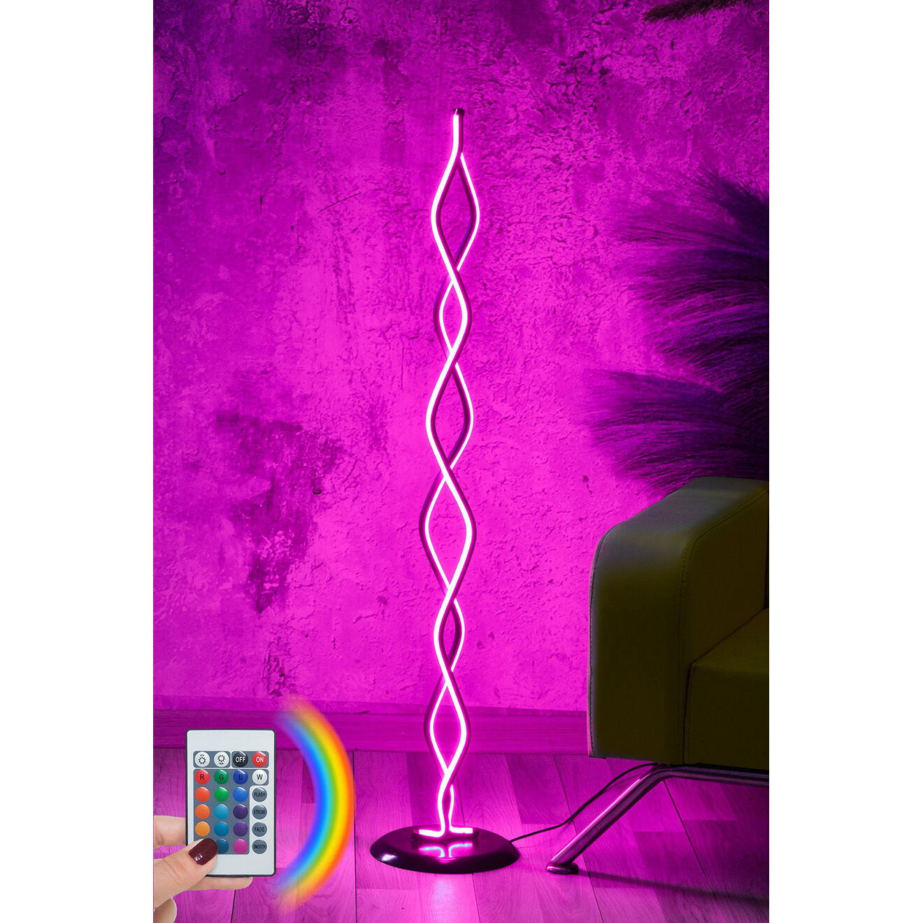 Sheen Lampadaire Catena multicolore - 25x25x120 cm