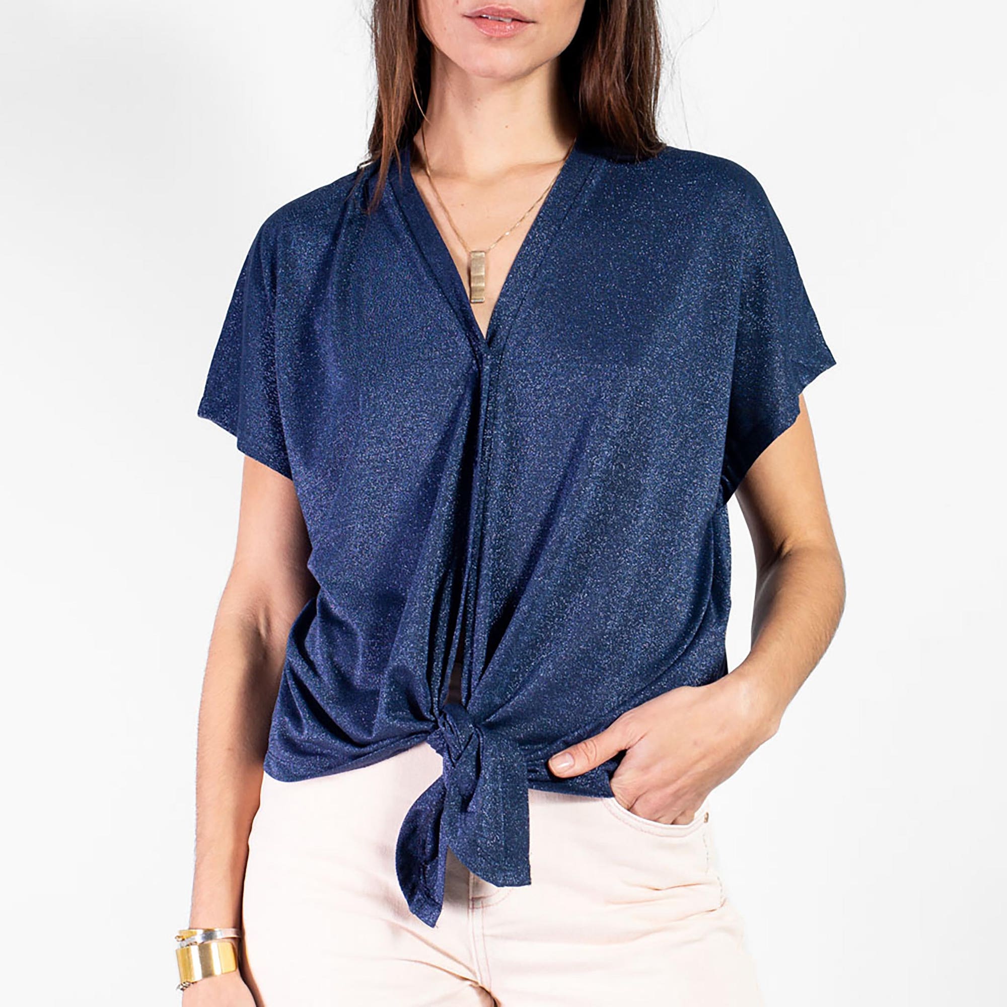 Top Femme bleu marine