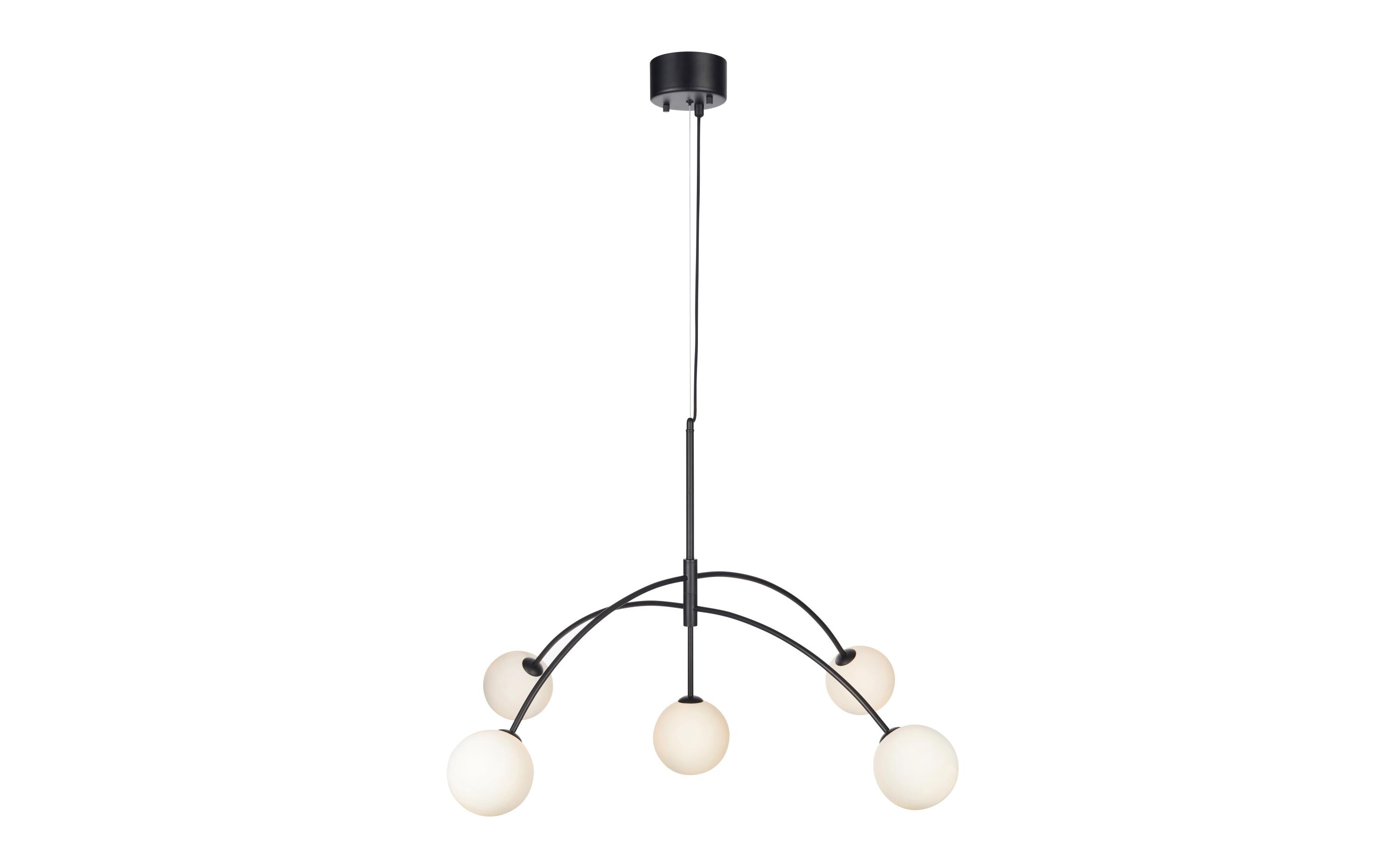 Pendelleuchte HEAVEN 5L Schwarz<br>Designleuchte by Joakim Thedin