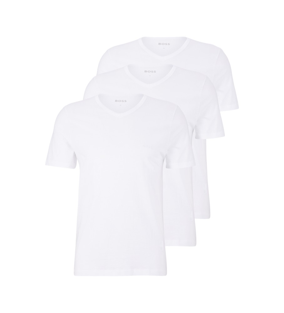 Conjunto de 3 camisetas BOSS 50475285 brancas