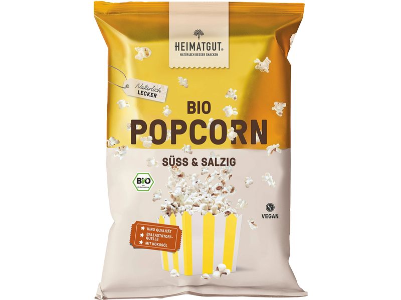 Heimatgut Popcorn Süss & Salzig 90 g Biopopcorn aus Vollkornmais