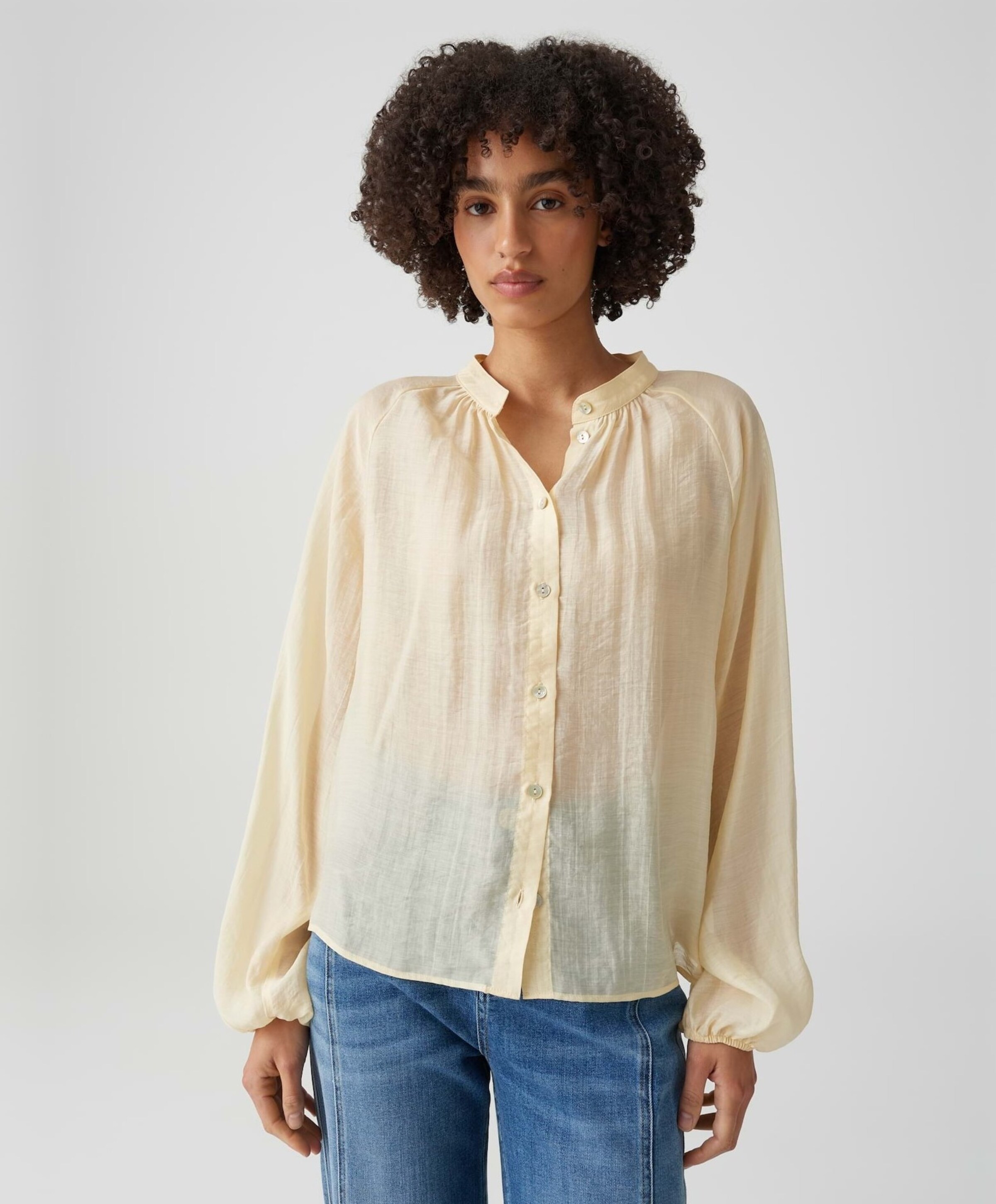 OPUS Dames blouse geel