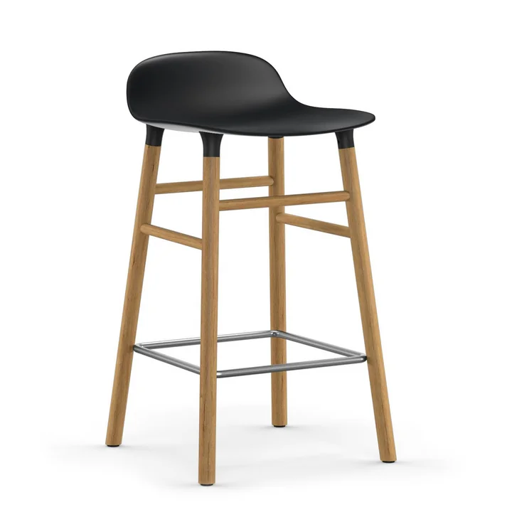 Normann Copenhagen - Form Barhocker 65 cm, Gestell Eiche / schwarz