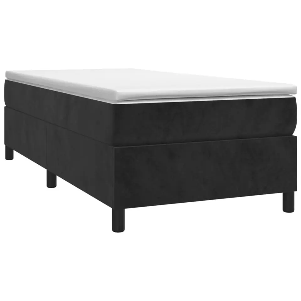 vidaXL - Bed frame met matras - Zwart - Fluweel - 90x200 cm