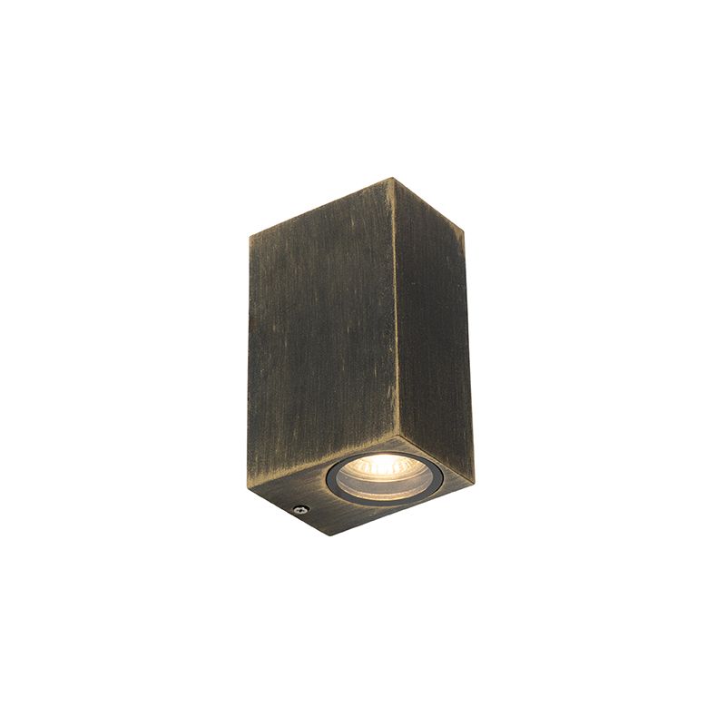 Moderne wandlamp antiek goud 2-lichts IP44 - Baleno