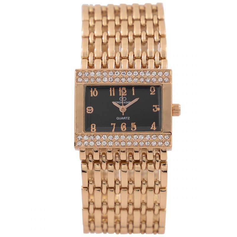 Montre Femme en Métal Rosé Strass GIORGIO
