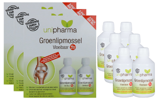 Unipharma Groenlipmossel Vloeibaar Duo-verpakking 3x400ML