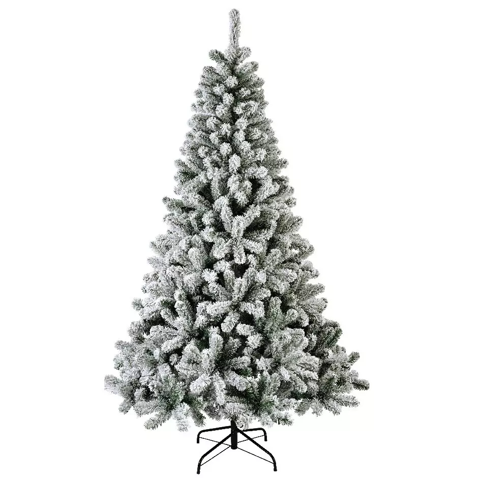 Sapin artificiel de Noël King H180 cm Vert enneigé