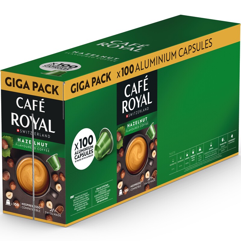 Café Royal Kaffeekapseln Hazelnut, 100 Stück