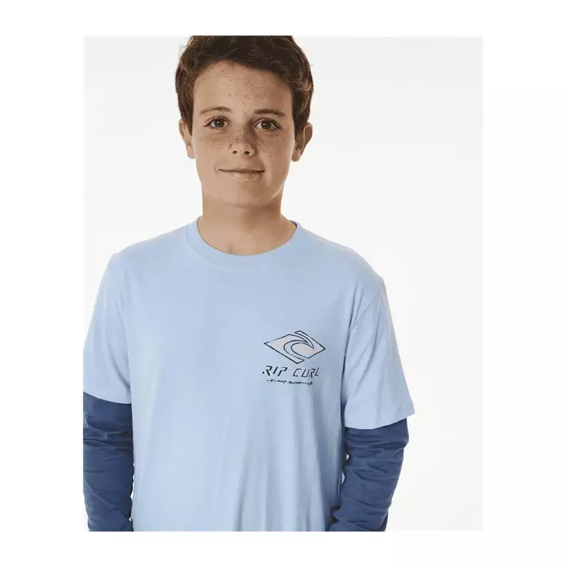 Teeshirt junior RIPCURL Pure Surf Ls 2 In 1 Tee-Boy Cool Blue