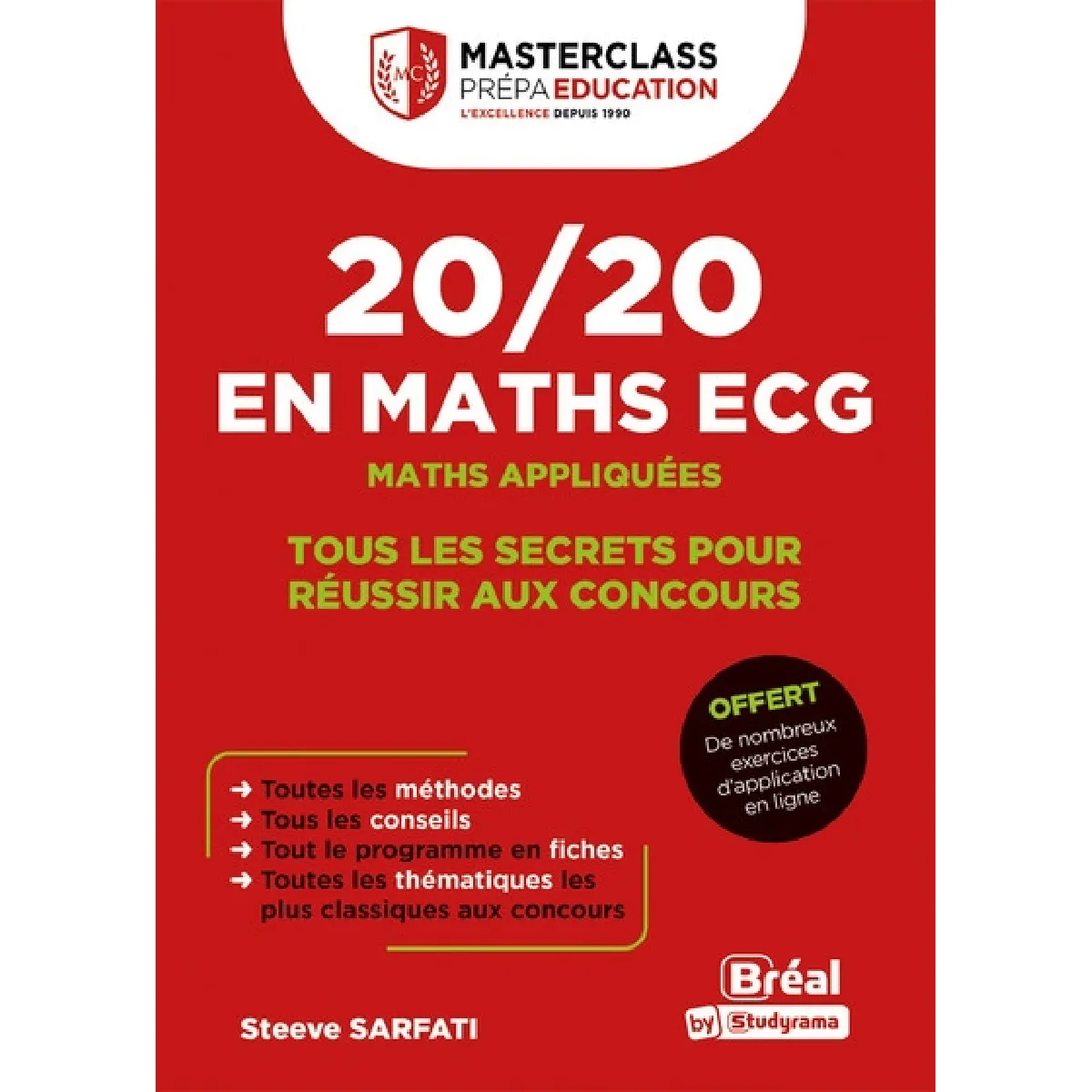 20/20 en maths ECG : maths appliquées : tous les secrets pour réussir aux concours · Occasion
