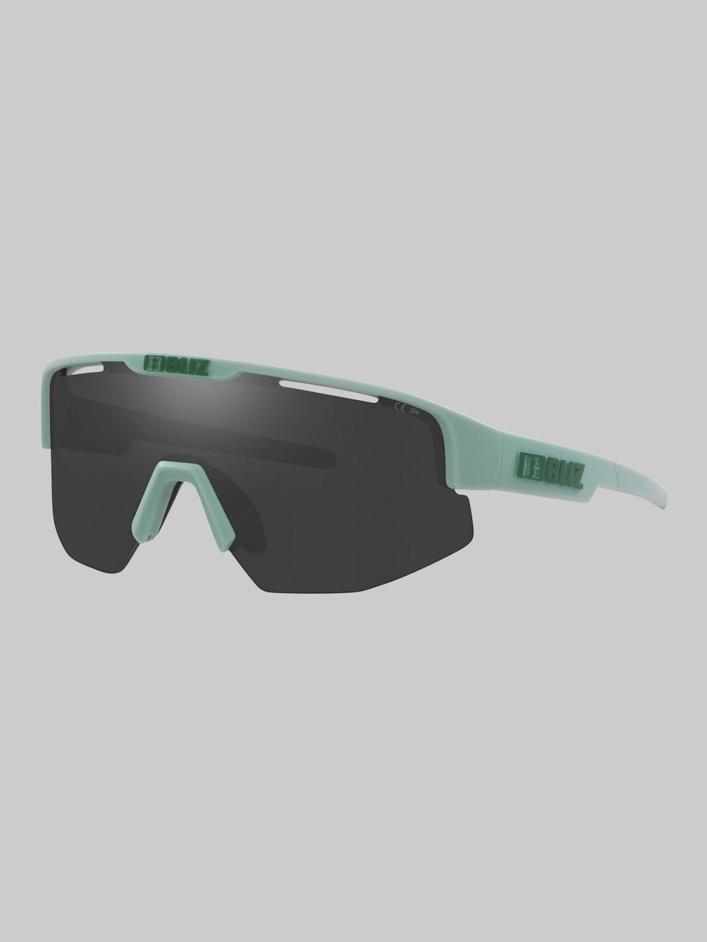 BLIZ Active Eyewear Matrix Small Matt Green Sunglasses smoke w silver mirror