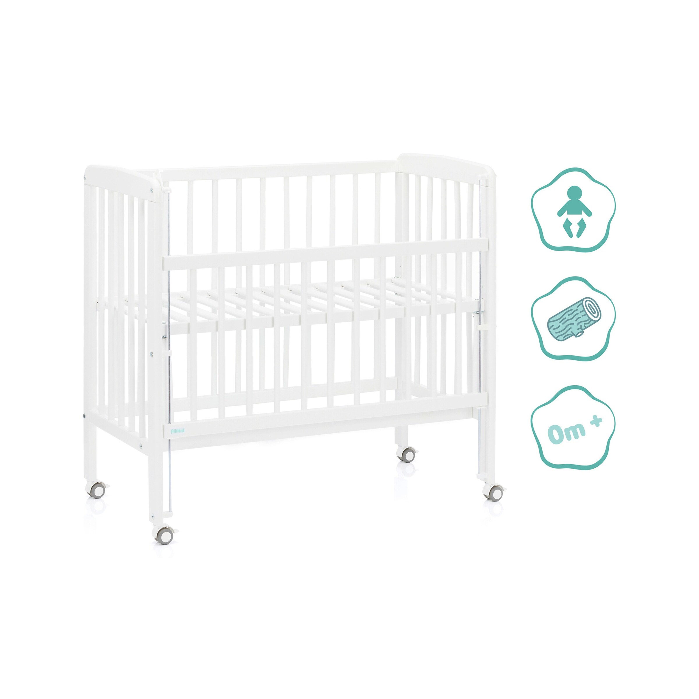 littleworld Beistellbett Nino 90x45 cm weiß