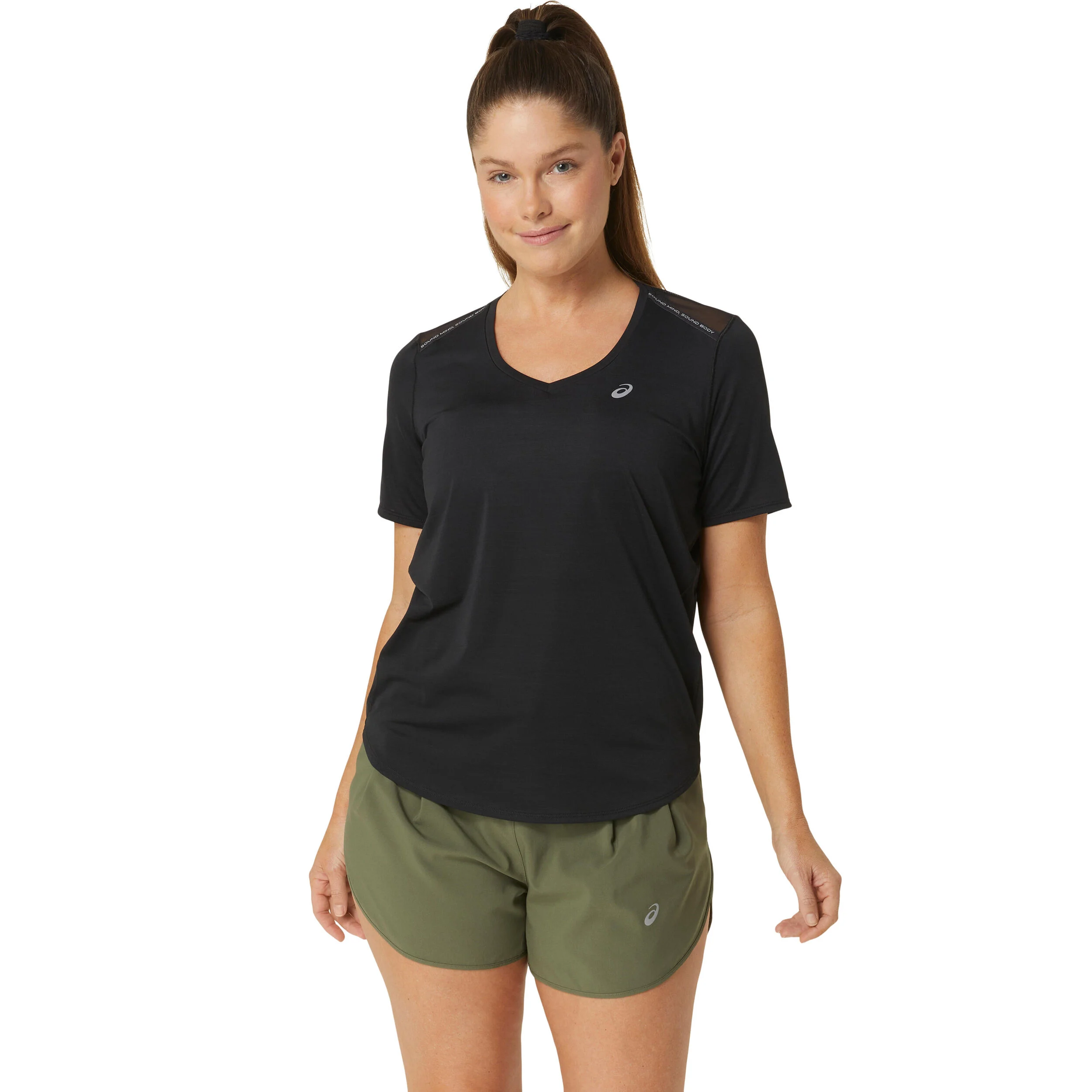 ASICS Road V-Neck Maillot De Course Femmes - Noir
