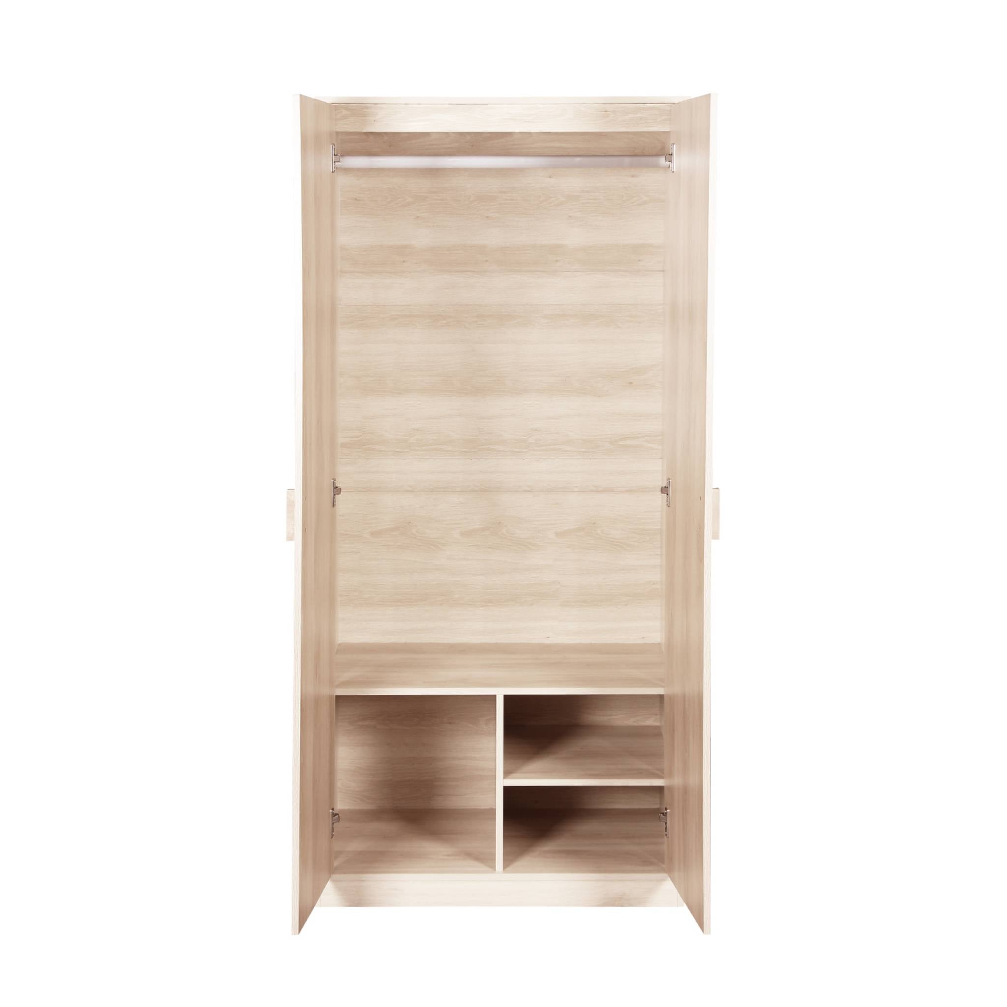 sweeek - Kledingkast decor hout 1 kledingkast 2 deuren