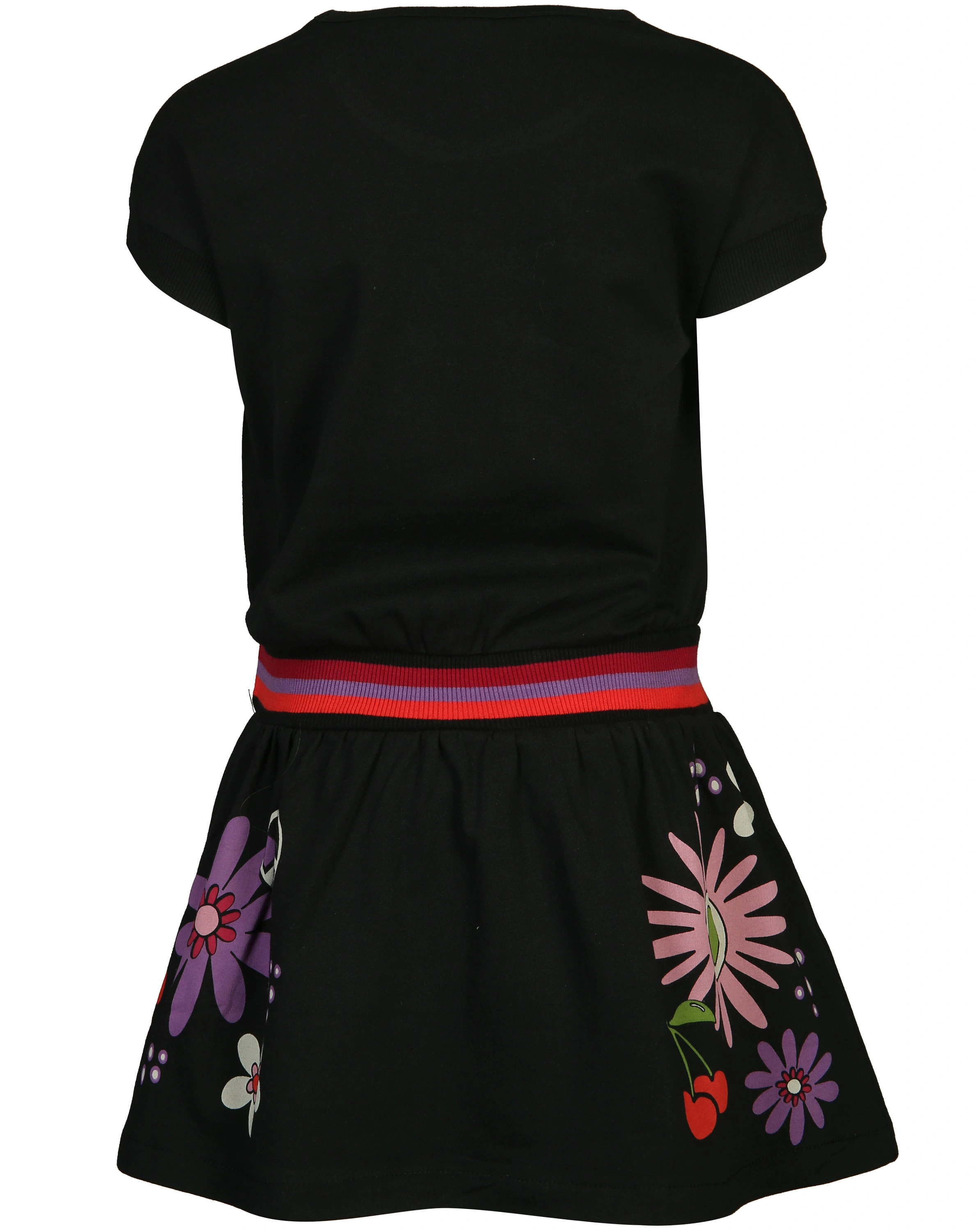 Kurzarm-Kleid STAY GROOVY in schwarz