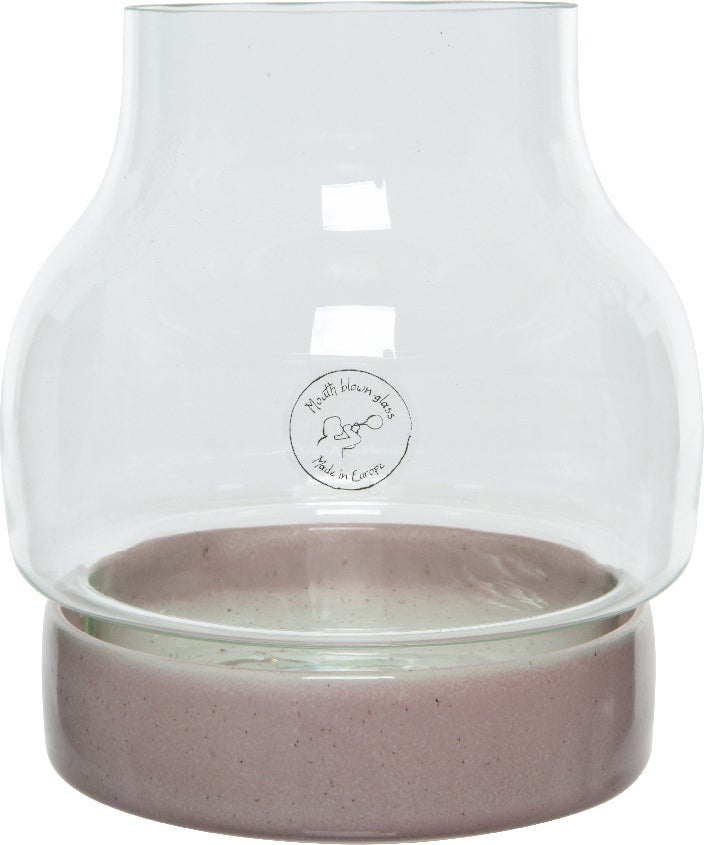 Decoris vaas roze D 18 H 20 cm