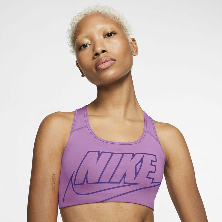 Nike Dri Fit Swoosh Medium Support Sports Bh Lilla