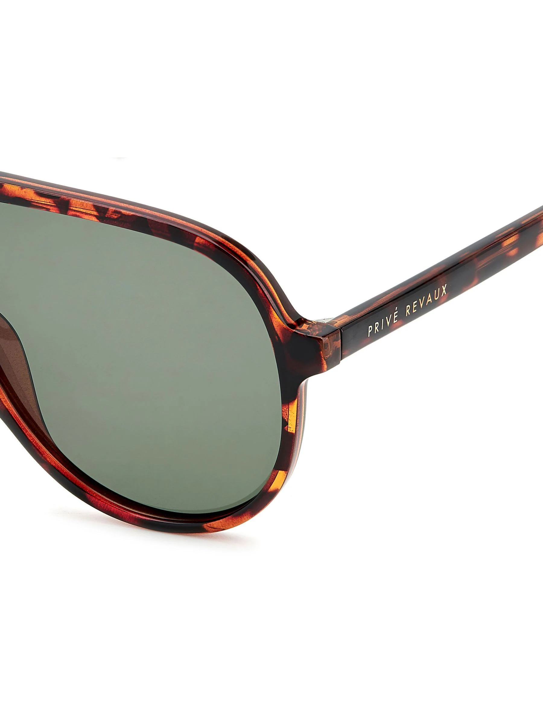 Prive Revaux Oversized Pilot Sunglasses in Havana