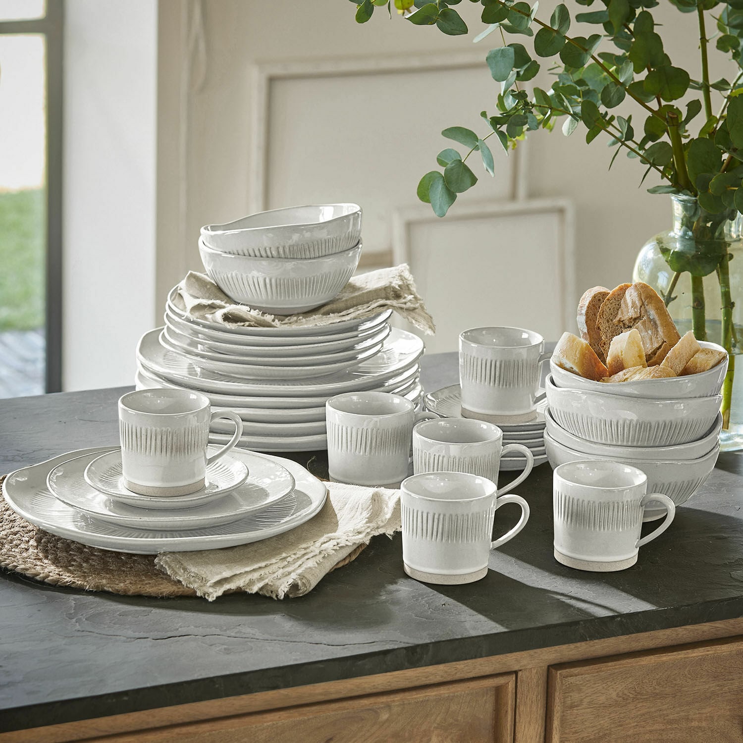 Geschirr 30er Set Périers creme