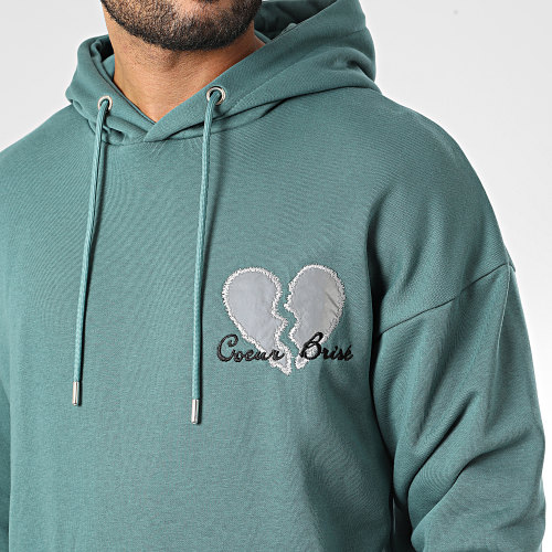Sweat Capuche LL696 Bleu Canard Réfléchissant