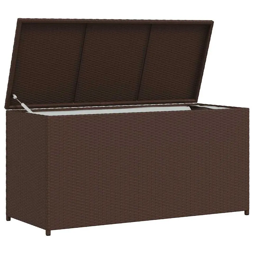 vidaXL - Opbergkist - Bruin - Poly rattan