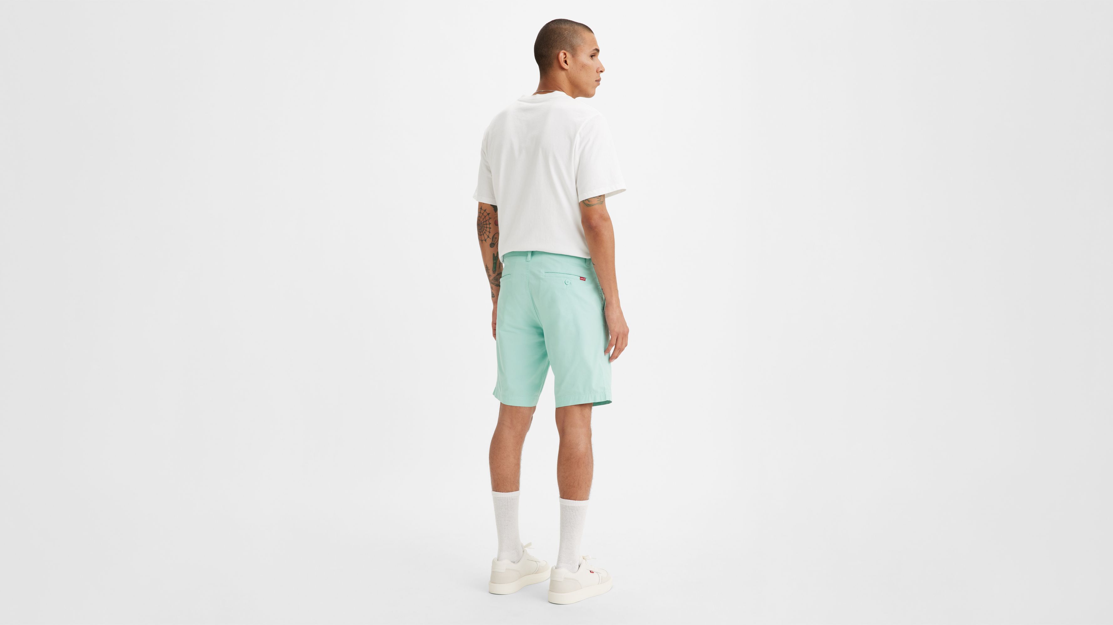 Short Chino XX III - Pastel Turquoise Lt Wgt Twill - Bleu