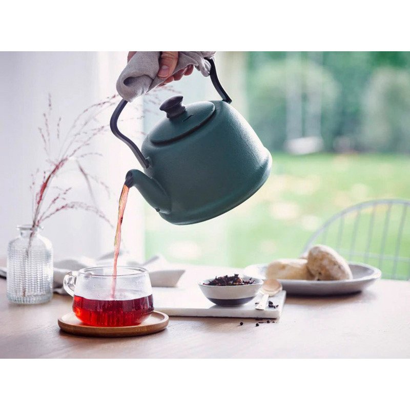 Théière en fonte Jenna - 1 L, vert forêt