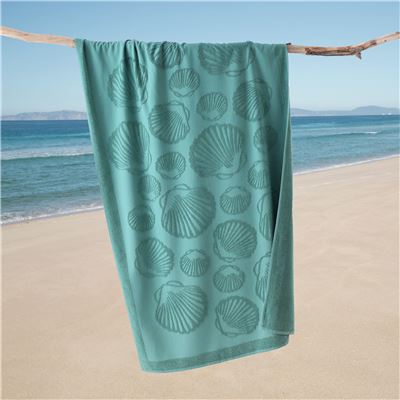 Fouta de plage coquillages