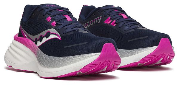 Chaussures Running Saucony Hurricane 24 Bleu/Rose Femme