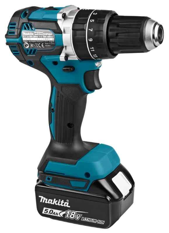 Makita DHP484RTJ 18V Li-ion accu klopboor-/schroefmachine set (2x5.0 Ah) accu in Mbox - koolborstelloos