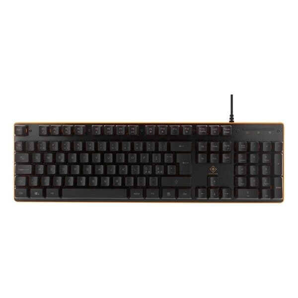 GAMING Tastatur, Membrankontakt, Nordisk, Orange Belysning