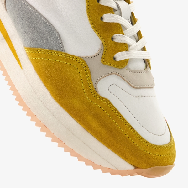 Harper leren dames sneakers geel