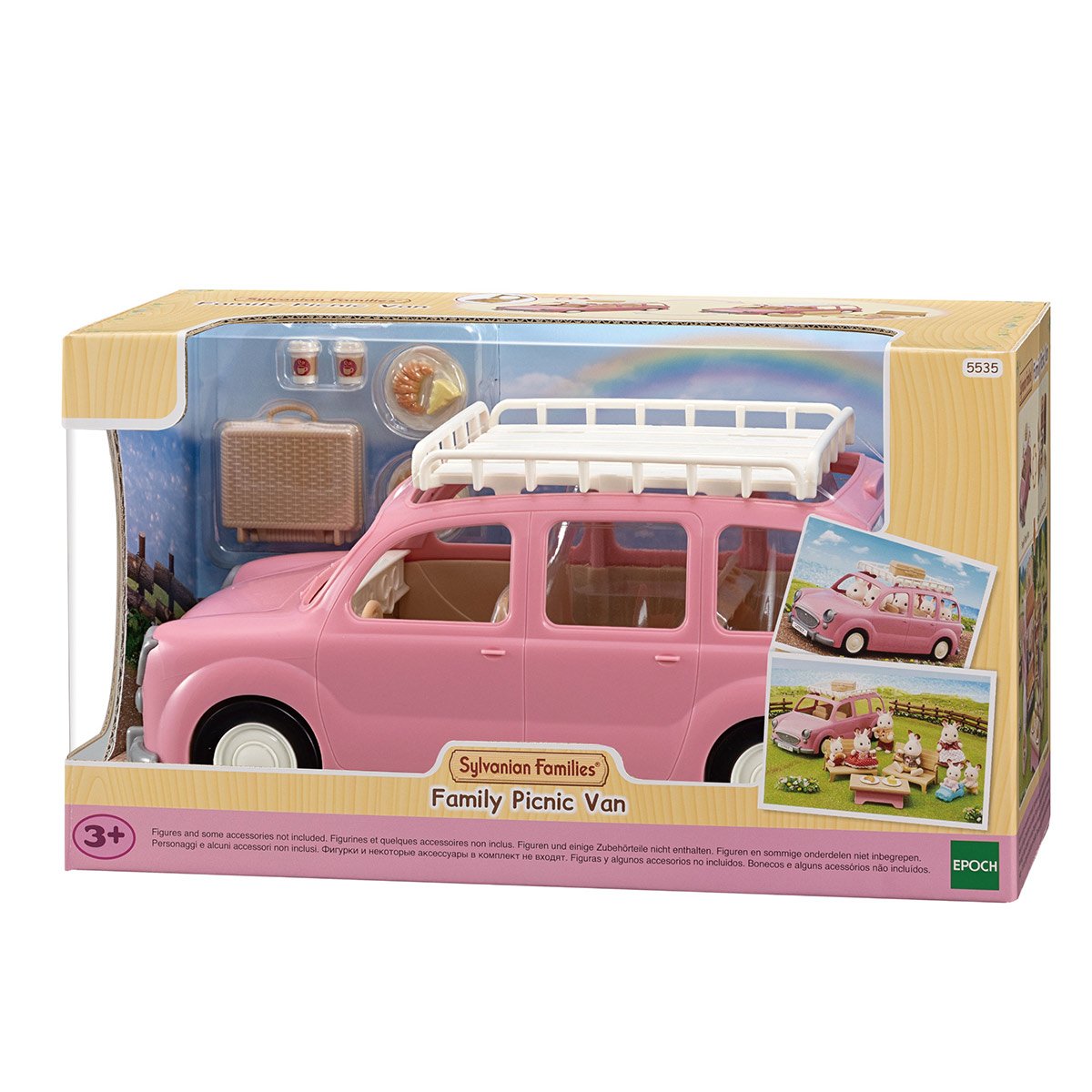 Sylvanian Families - Le monospace rose et set de pique-nique 5535