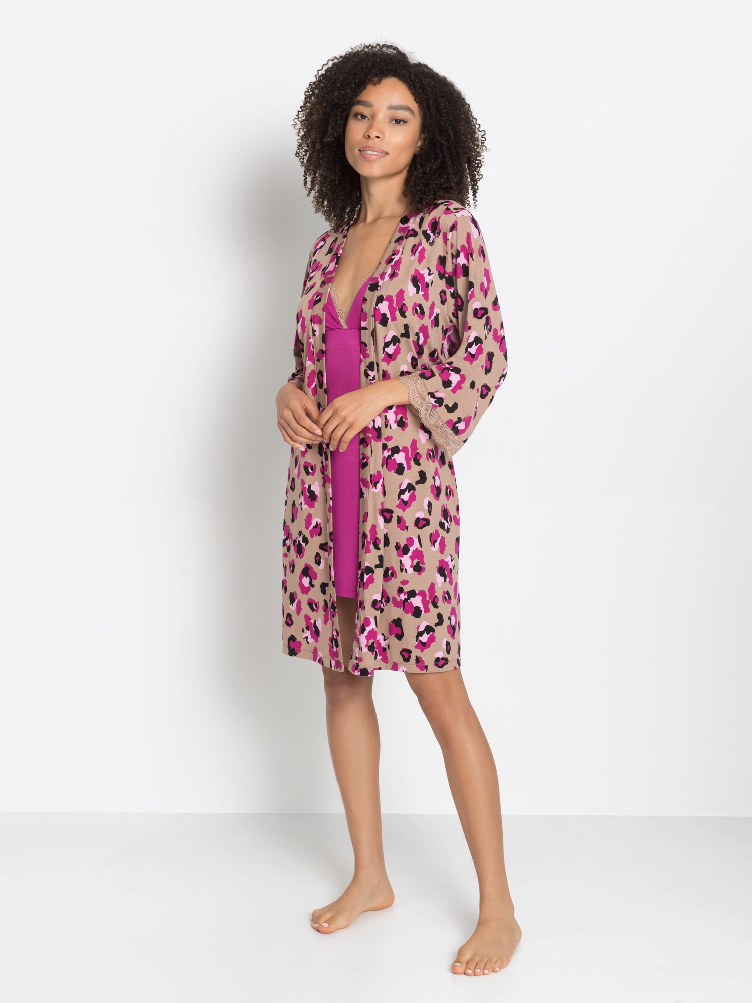 LASCANA Kimono, 1 Stk. mit schönen Spitzendetails