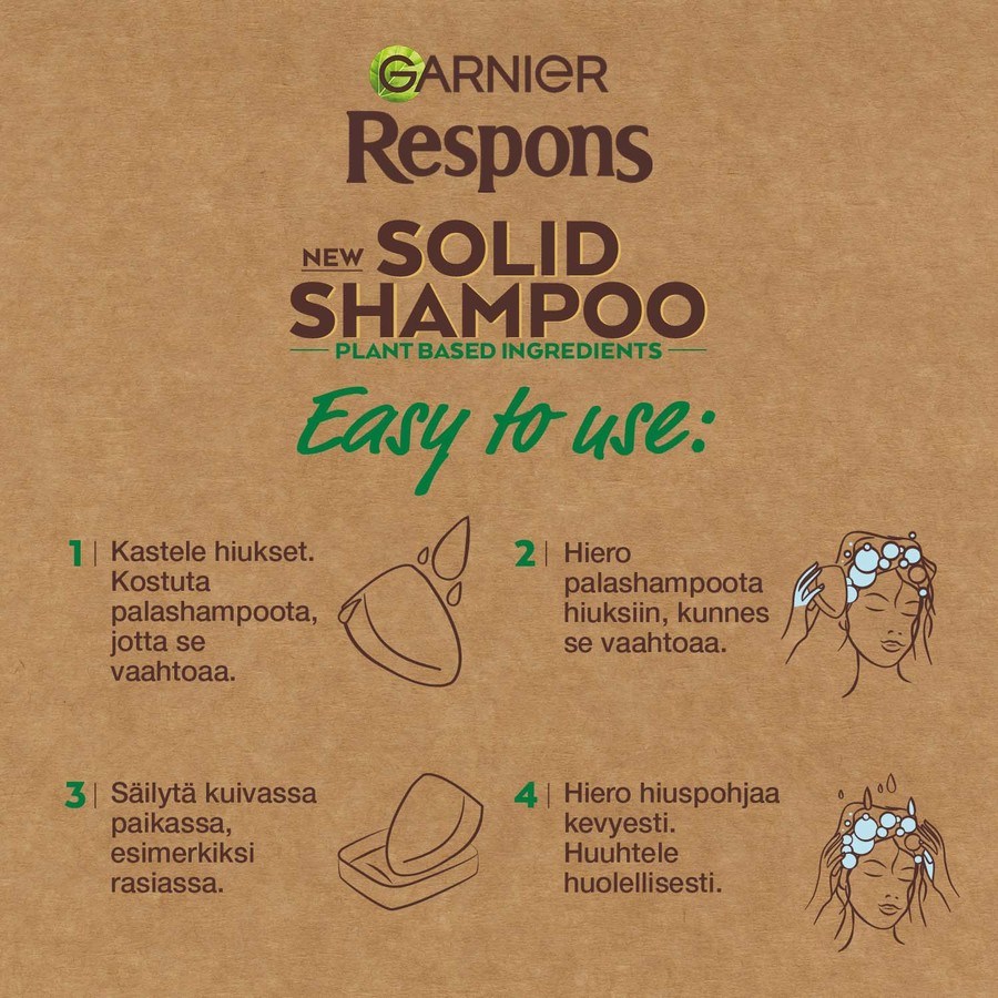 Garnier Respons Honey Treasures Solid Shampoo 60g