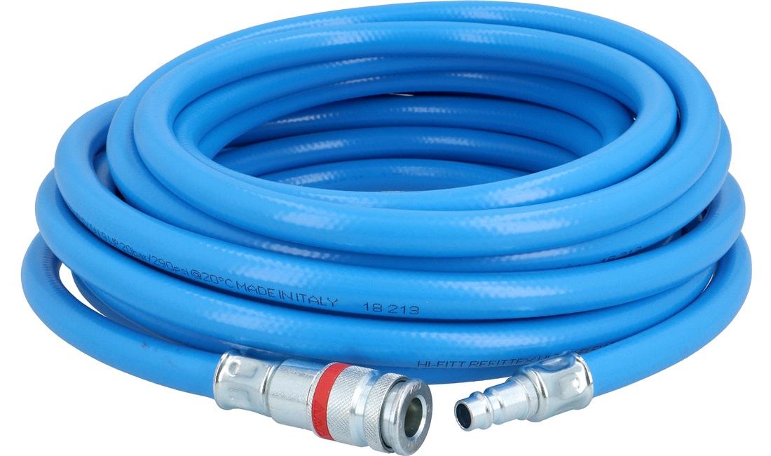 SOFT PVC SLANGER armeret med 530 kobling & EURO nippel ø9 x 14,5mm 10m JWL