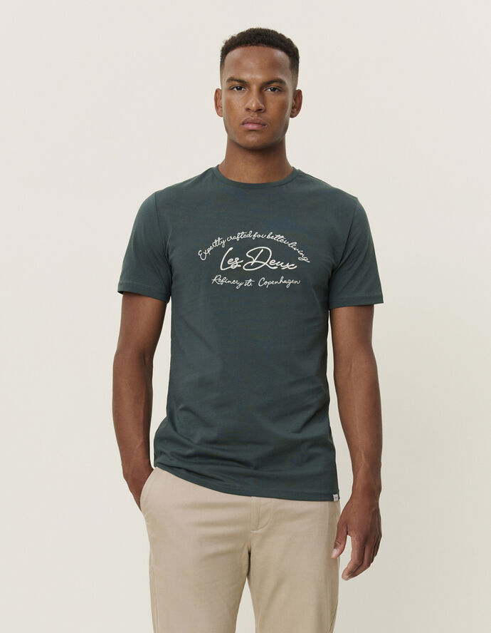 Les Deux Camden T-Shirt Light ivory/black