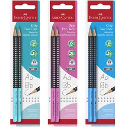 FABER-CASTELL Crayon de papier GRIP 2001 TWO TONE, blister
