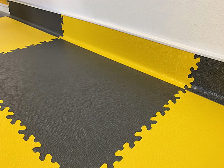 Dalle PVC garage Industy Fortelock jaune L.51 x l.51 cm